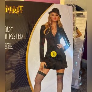 Spirit Black Pinstripe Gangster Costume